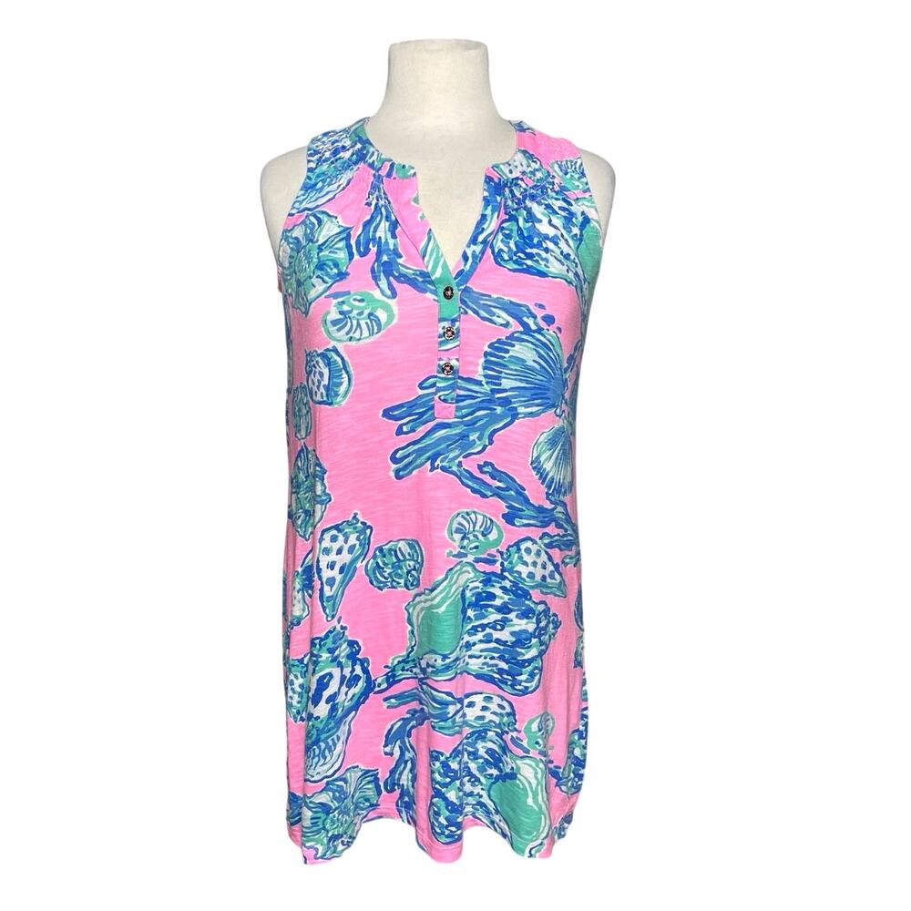 LILLY PULITZER Women’s Essie Barefoot Princess Shells Pink Mini Dress